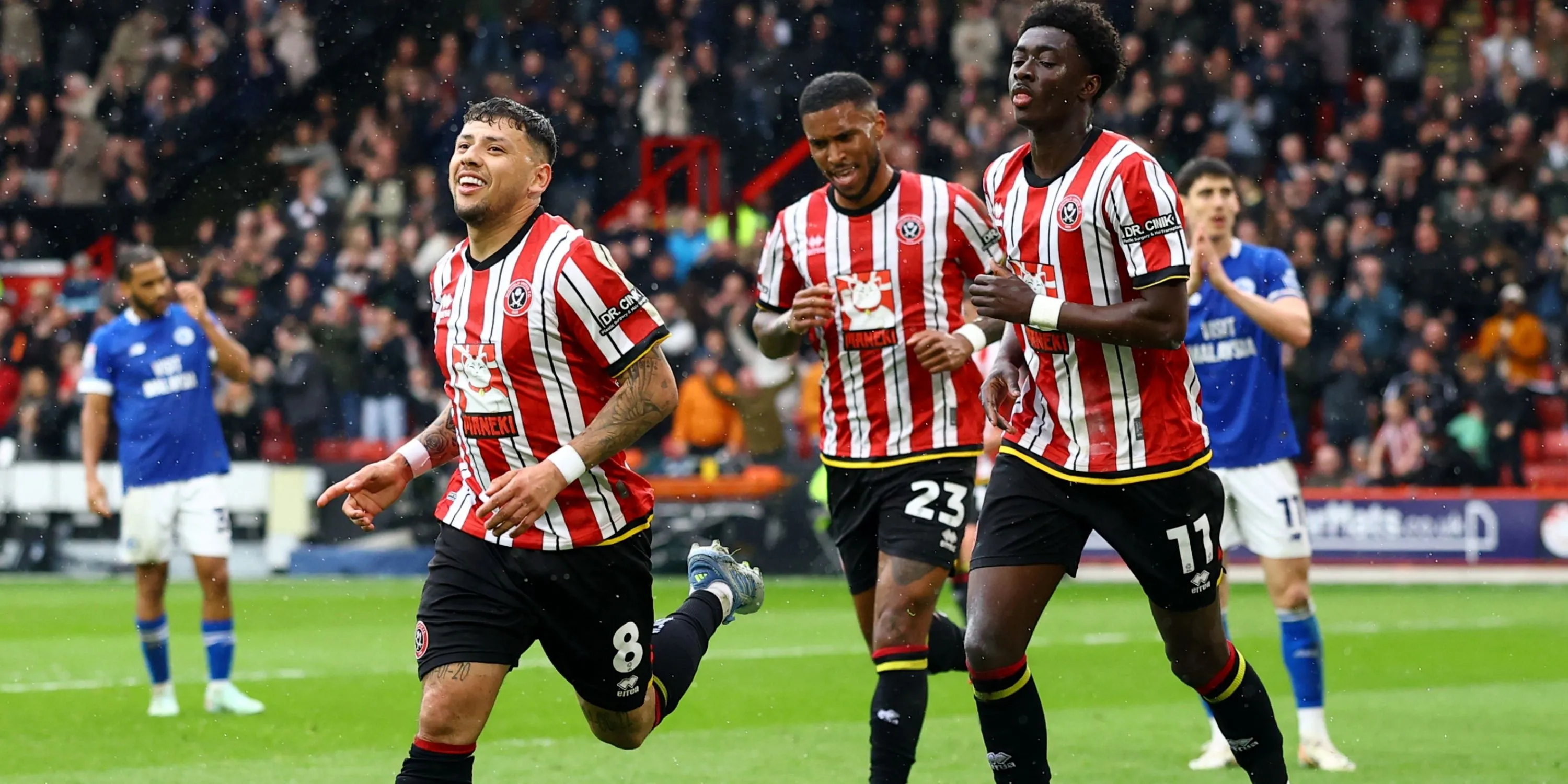Cầu thủ Sheffield United Gustavo Hamer ăn mừng bàn thắng