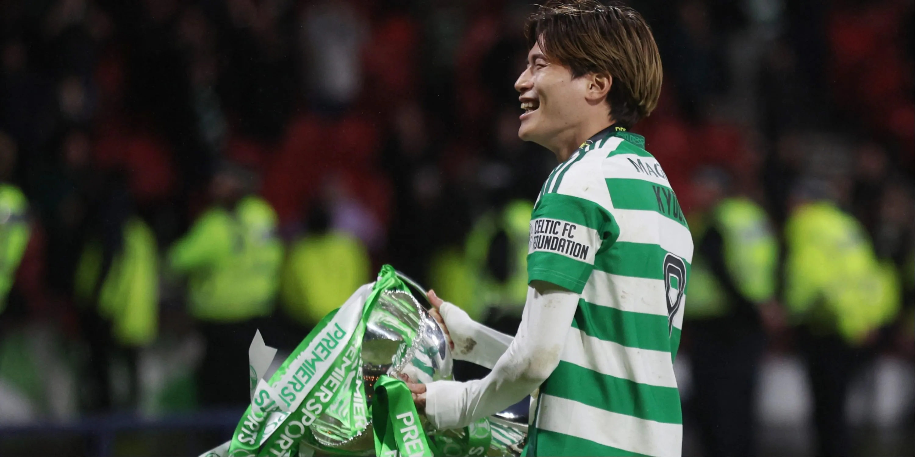 Cầu thủ Kyogo Furuhashi trong màu áo Celtic