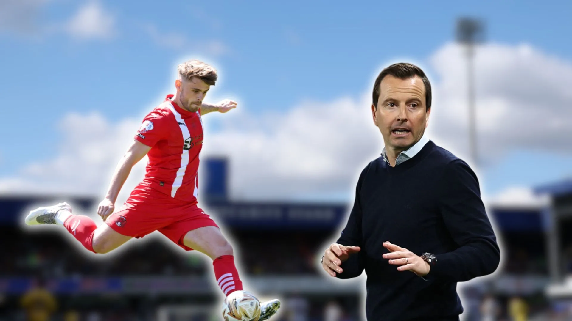 Tiền đạo Charlie Kelman của QPR cùng HLV Julien Stephan, người đang tìm kiếm tân binh cho hàng công